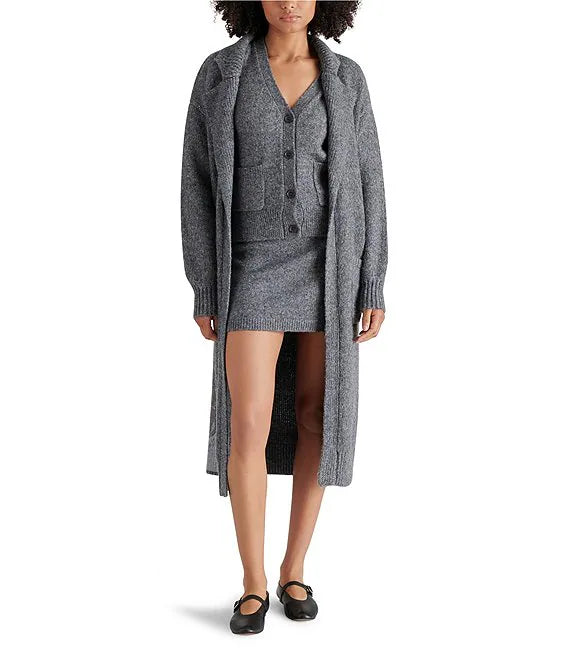 Marl Cardigan Heather Charcoal