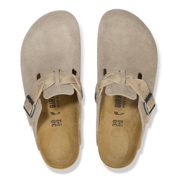 Women's Boston Braided Taupe Suede