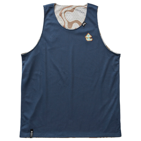 Dark Denim Reversible Mesh Tank