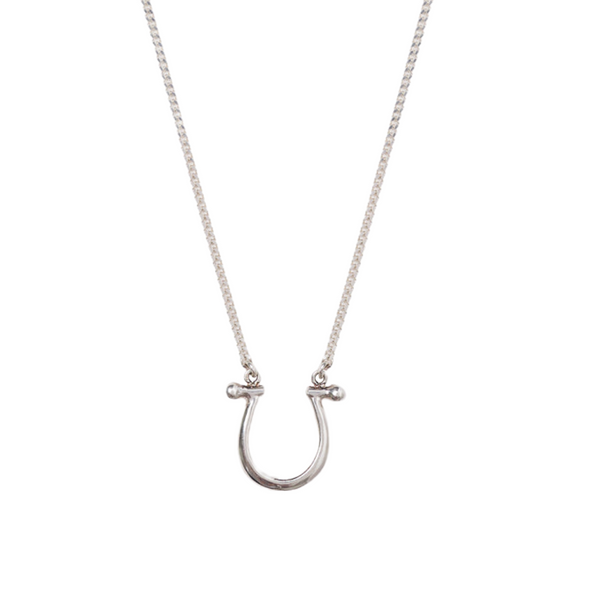 Horseshoe Necklace Silver