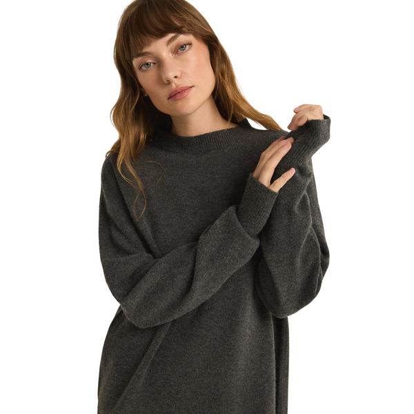 Gia Crew Neck Sweater Charcoal