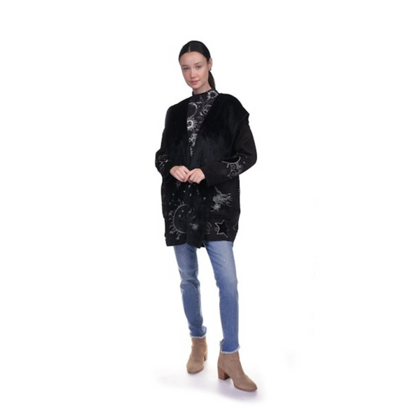 Chani Suede Back Fur Coat