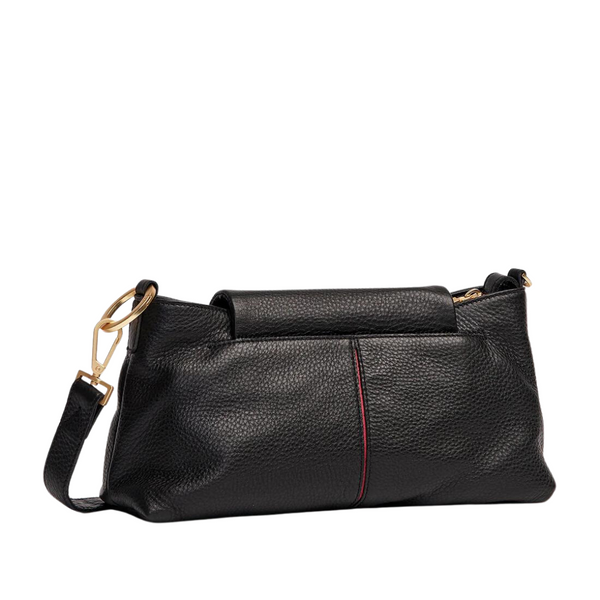 VIP Satchel Black Gold Red Zip