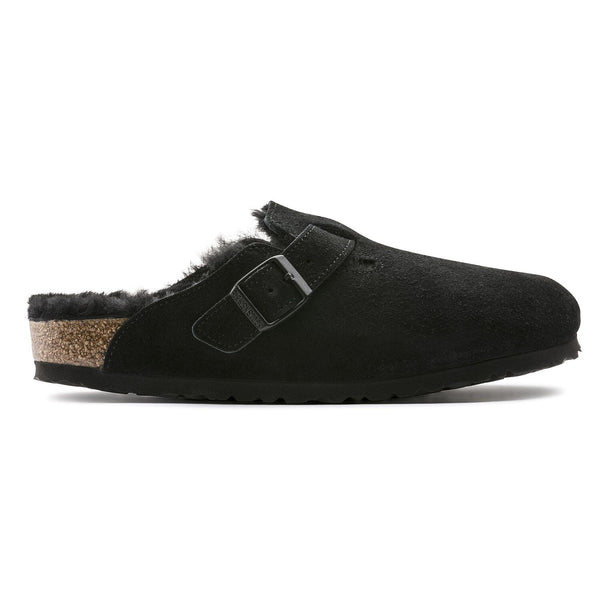 Women's Boston Shearling Black Suede