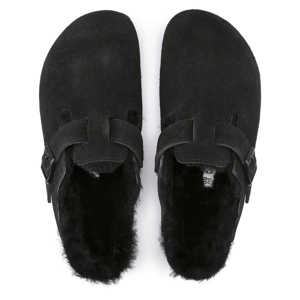 Women's Boston Shearling Black Suede