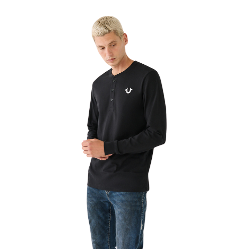 TR Long Sleeve Branded Henley