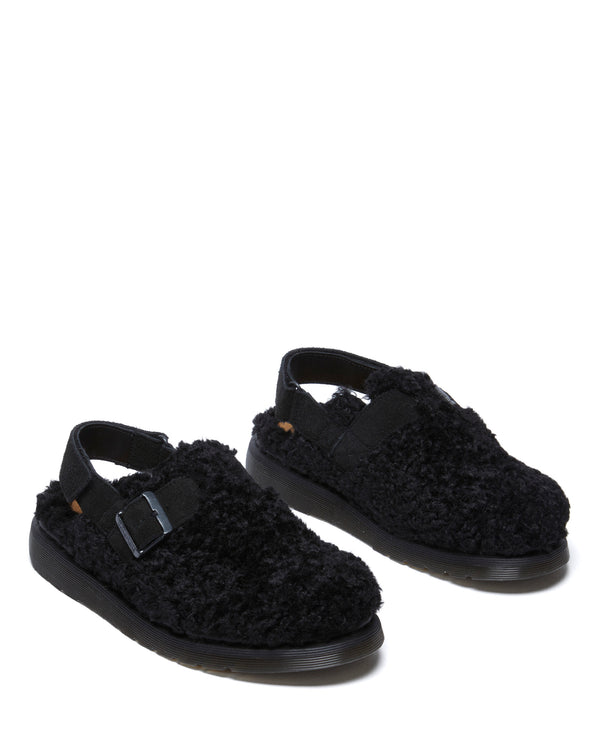 Jorge II Fur Lined Black Mules