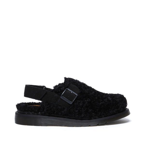 Jorge II Fur Lined Black Mules