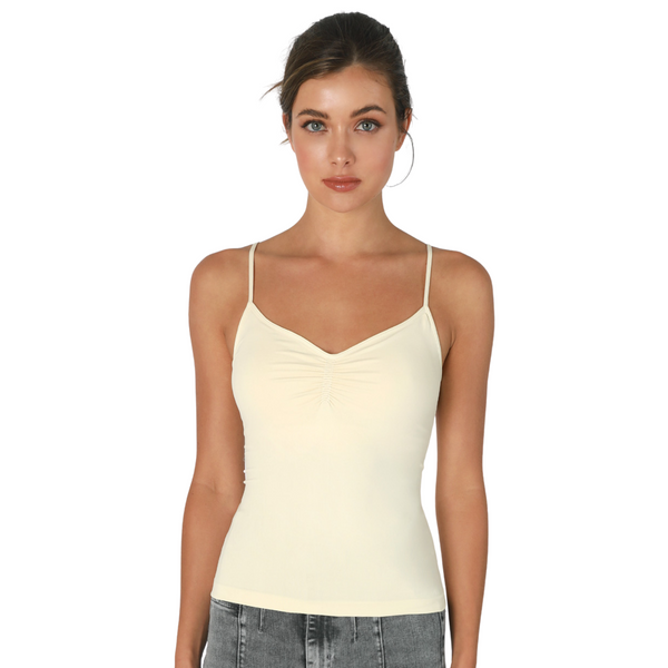 Jersey Shirred Cami Top