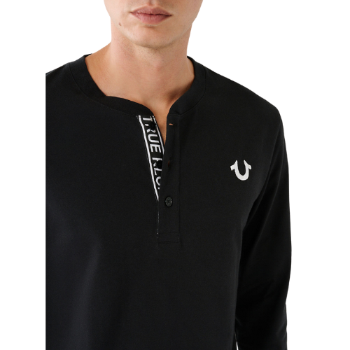 TR Long Sleeve Branded Henley