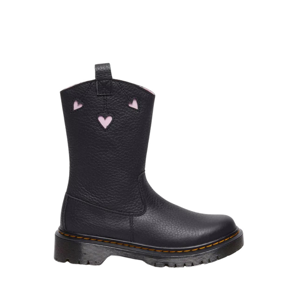 Bex Heart Boot Black & Pink