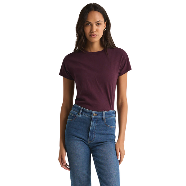 Modern Slub Tee Berry Wine