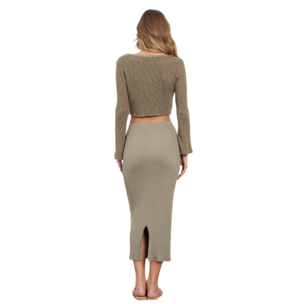 Slim Skirt Sage Leaf