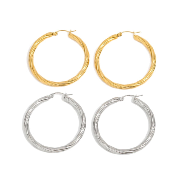 Marigold Hoops Silver