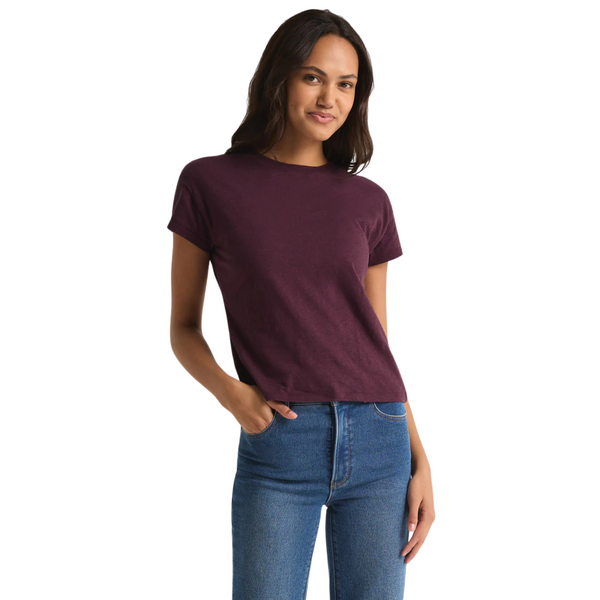 Modern Slub Tee Berry Wine