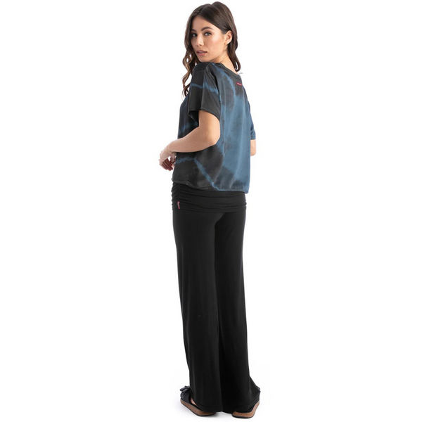 Ruched Waist Pant Black