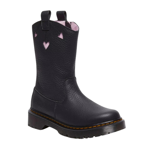 Bex Heart Boot Black & Pink