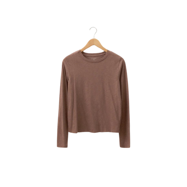 Modern Slub Long Sleeve Tee Deep Taupe