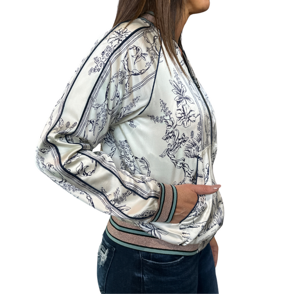 Tranquil Silk Bomber Jacket