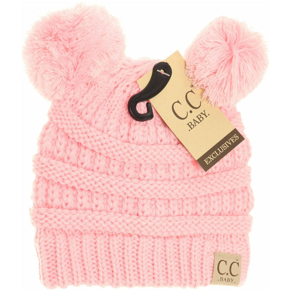 Baby Double Pom Solid CC Beanie