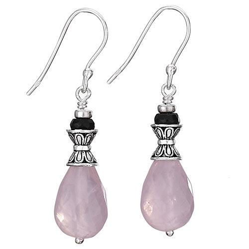 Rose Quartz Beaded Earring