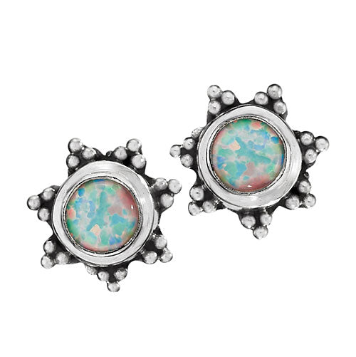 Opal Starburst Stud Earrings