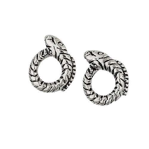 Curled Snake Stud Earrings