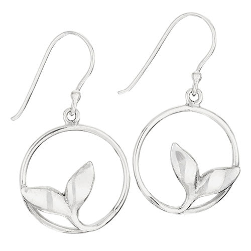 Whale Encircled Tail Earrings