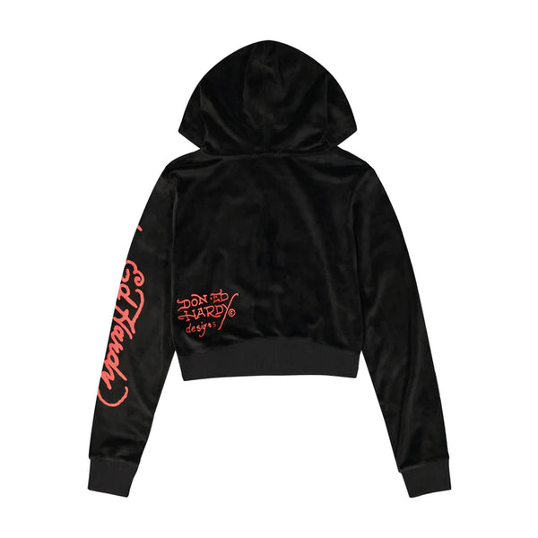 NYC Skull Velour Zip Hoodie