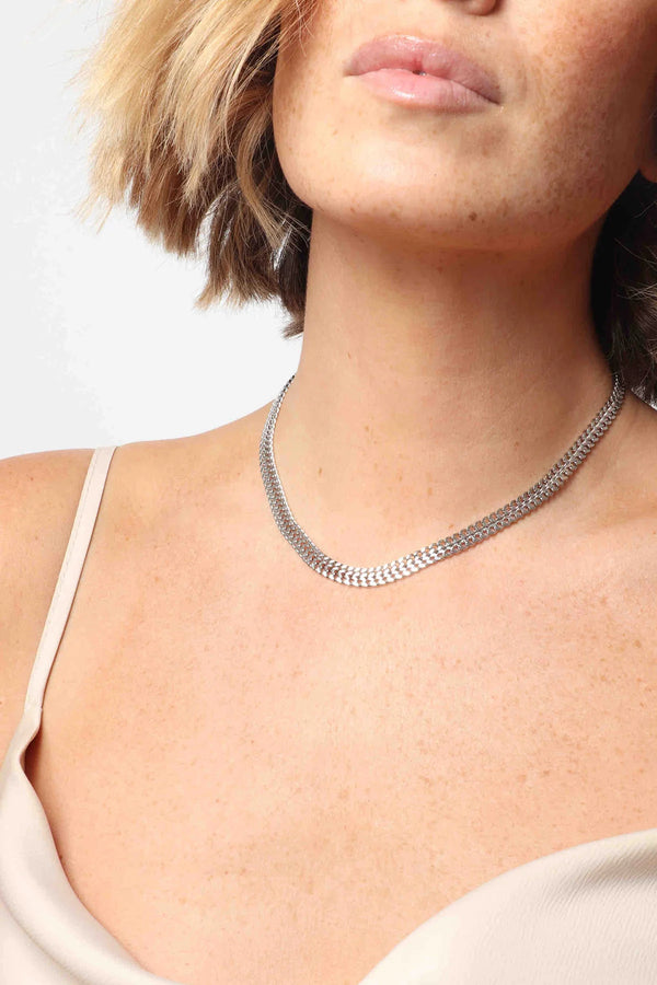 Lattice Choker Silver