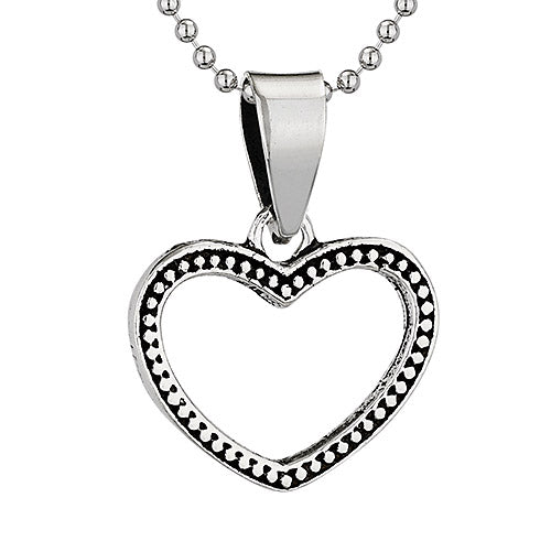 Open Detailed Heart Necklace