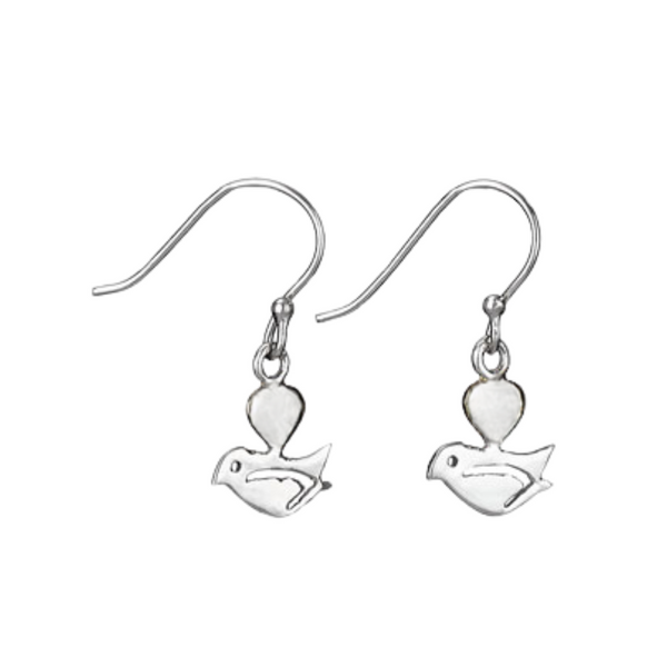 Heart of Gold Bird Earrings