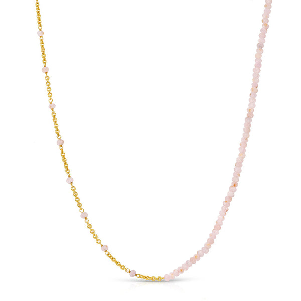 Pink Kunzite Beaded Necklace