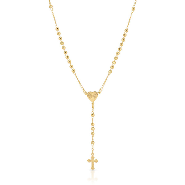 Devotion Heart Rosary Necklace