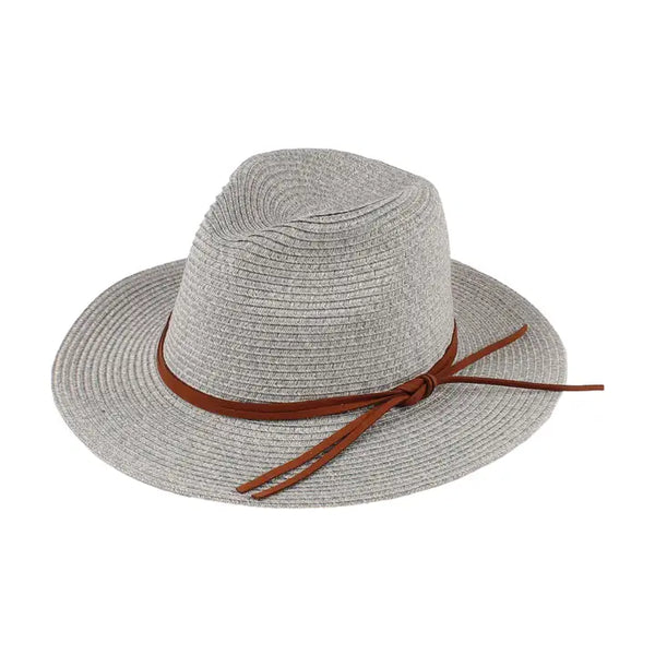 Straw Braid Fedora Sun Hat