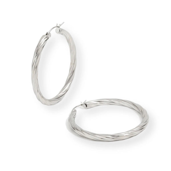 Marigold Hoops Silver