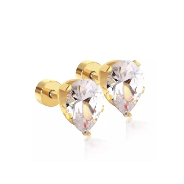 Teardrop Crystal Studs