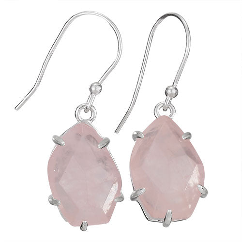 Chunky Rose Quartz Earrings