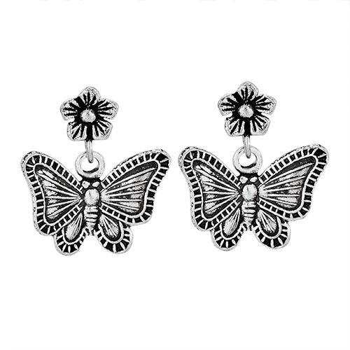 Butterfly Dangle Stud Earrings