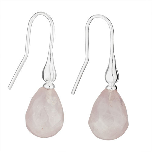 Faceted Rose Quartz Earring