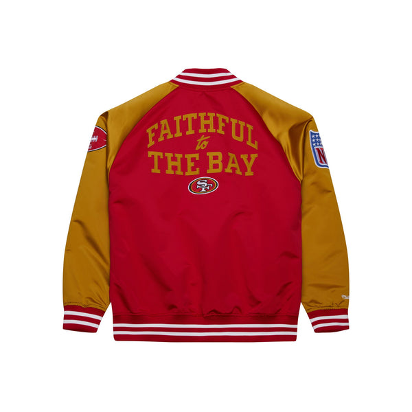 HD Color Block Lightweight Satin Jacket 49ers