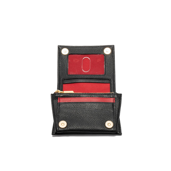 Allen Wallet Black Gold Red Zip