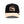 Black and tan baseball cap with a snake design patch on the front panel.