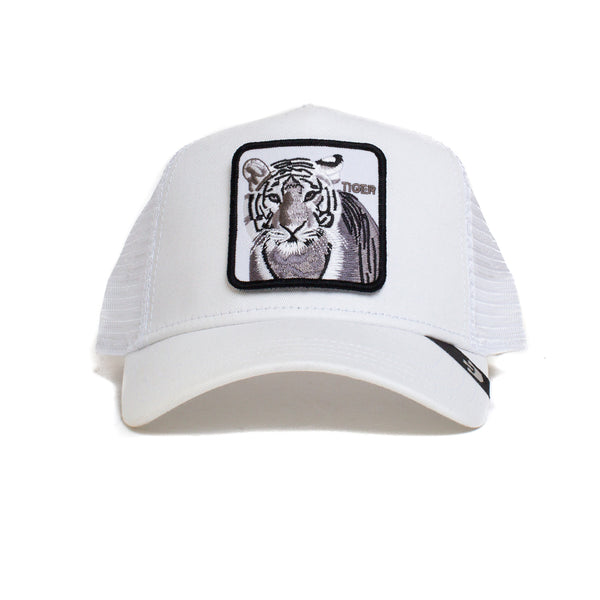 The White Tiger Trucker Hat White