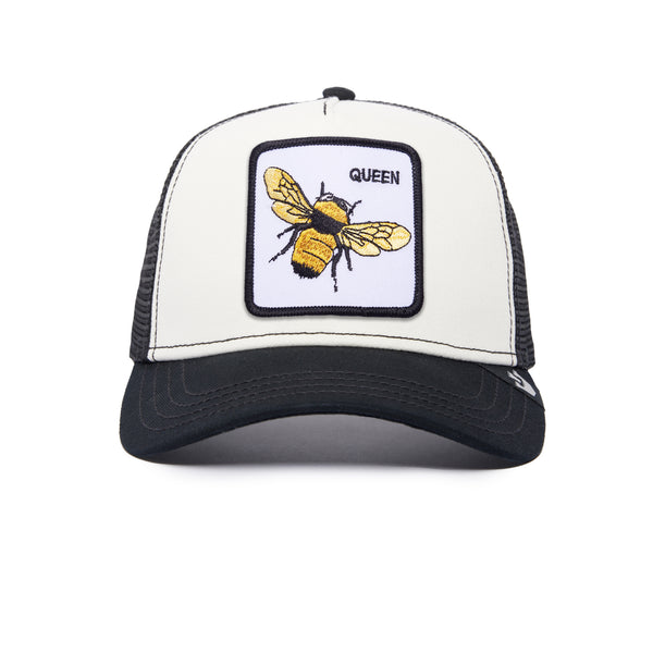 Queen Bee Trucker Hat Black & White