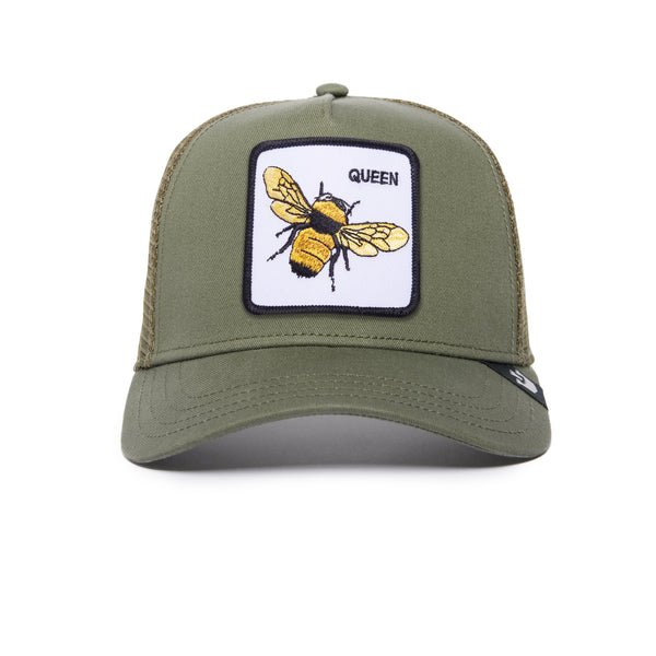 Queen Bee Trucker Hat Olive