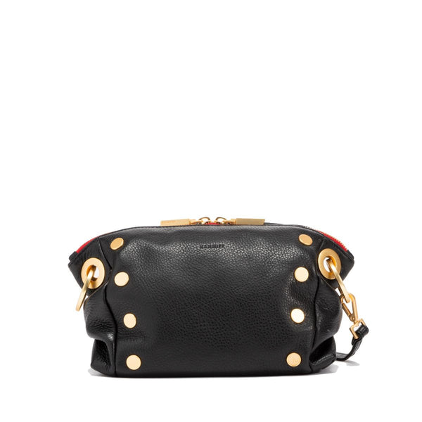 Daniel Small Crossbody Clutch Black & Gold