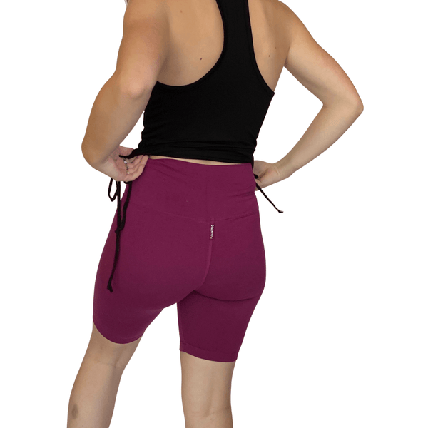 Flat Waist Biker Short Boysenberry