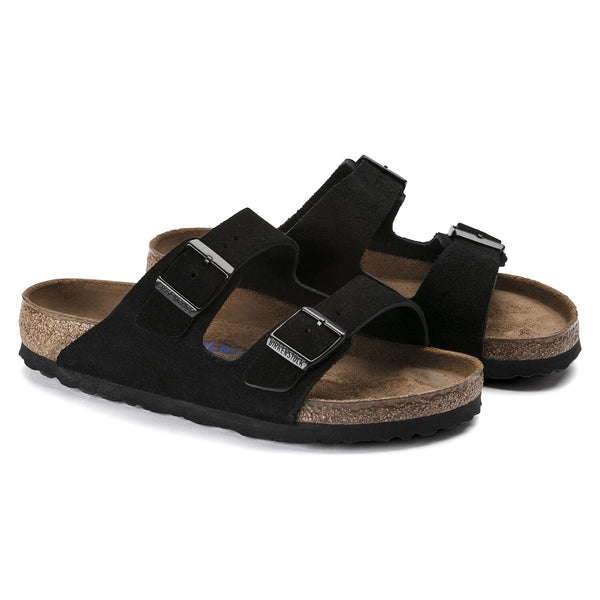 Arizona Black Suede Soft Footbed