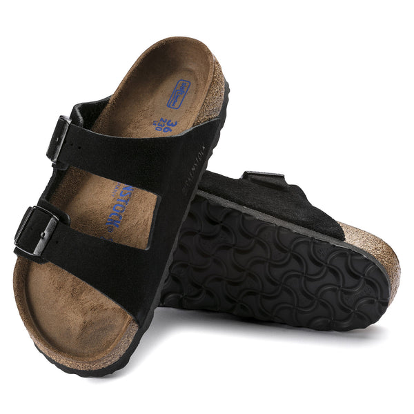 Arizona Black Suede Soft Footbed